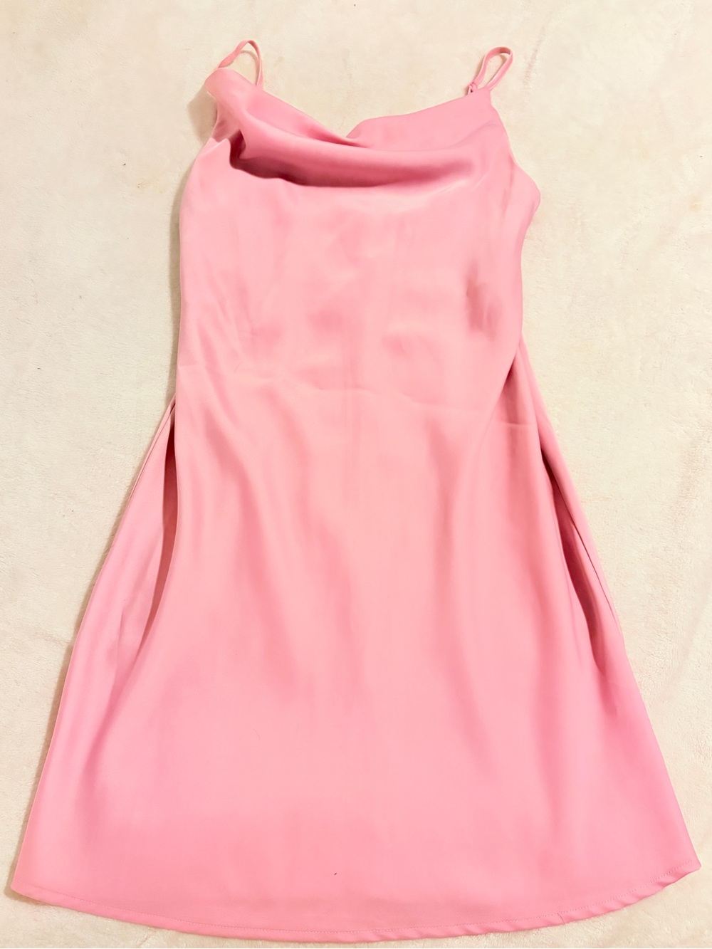 Urban Outfitters Pink Slip Dress with Cowl Neck